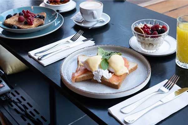 Breakfast at Café Restaurant De Bazel in Amsterdam